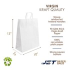 White Kraft Shopping Bag 10x5x13h - Twisted Handles - Eco-friendly - Fina