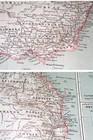 1900 Original Antique Map Of Southeastern Australia Melbourne Sydney New Zealand