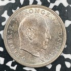1964 Denmark 5 Kroner Lot f9028 Silver  High Grade  Beautiful 