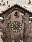 Vintage Cuckoo Clock Solid Wood With Weights  Made In Germany  