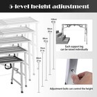 Folding Scaffolding Platform Steel Step Ladder Stool Height Adjustment 27-43    