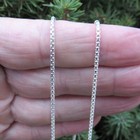 1 8mm Solid 925 Sterling Silver Italian Unisex Round Box Chain Rounded Necklace