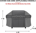 67  Bbq Grill Cover For Weber Summit 400 Gas Grills  600d Heavy Duty  Waterproof