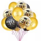 40th Birthday Balloons Decorations Set Gold   Black Birthday Theme Party Ballons