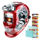 Trqwh Auto Darkening Welding Hood   Helmet Bib Cover  Solar Powered  Mig Tig Arc