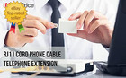 50 Feet Long Telephone Extension Cord Phone Cable Line Wire - White