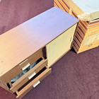 1958 Mattel Modern Wood Furniture Dining Table Chairs Box Set Mid Century Japan