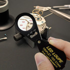 15x Magnifier Jewelry Loupe Led Uv 21mm Triplet Lens Optical Glass Pocket Gem Ma
