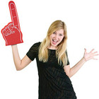 Giant Foam Finger 18 Inch- Number 1 Diy Blank Foam Hand For All Occasions  Blue