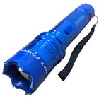 Blue Metal Military Stun Gun 350 Million Volt Rechargeable   Led Flashlight New