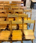 Classic Vintage Wood Folding Chairs Mid Century Modern   lot Of 50 