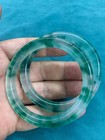 A Pair Excellent Pure Chinese Jade Bangle Bracelets 55mm inner Diameter       