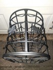 Vintage Black Wrought Iron Metal Wine Rack 14 Bottle Holder