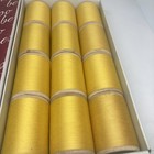 Vintage Nos Bestso Twist Thread Wooden Spools Box Of 12  408 Flag Gold     1