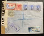 1941 Nassau Bahamas Airmail Censored Cover To Bank Belfast Ireland