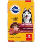Pedigree High Protein Beef And Lamb Dry Dog Food  18 Lb Bag Whole Grain Dog Food