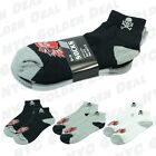 1 Dozen 3 12 Pairs Ankle quarter Crew Mens Socks Cotton Low Cut Size 10-13 Skull