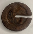 Vintage Cast Iron  1 Lb    100 On Scale Platform Scale 3 1 2    Dia  Round Slotted