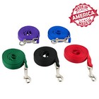 Dog Leash Pet Training Made In Usa 1  X 4 Ft To 50 Ft Colors   Reflective Black