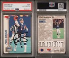 1992 Pro Set Phil Simms  595 - Psa  authentic  Autograph New York Giants