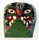 Victoriano Salgado Uruapan Michoacan Green Snake Fecundidad Wood Maque Mask