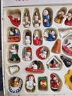 Vintage Wooden Christmas Ornaments-hand Painted Lot Of 48pc Brand New