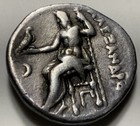 Alexander The Great Zeus Hercules Drachma Ancient Greek Silver Coin 323bc