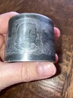 Antique 1892 World s Columbian Exposition Chicago Napkin Ring Silver Plate Gray