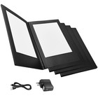 Wechef 4 Pack Led Backlit Menu Cover Leatherette Wine List Check Bill Holder