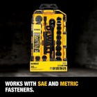 Dewalt Impact Socket Set With Ratchet  Metric sae  1 2  Drive  23-piece Set With
