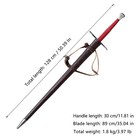 50  Unsharpened Medieval Crusader Knight Broad Sword replica With Scabbard 