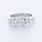 3-stone Engagement Ring Classic Platinum 2 11 Ct Round Lab-grown Diamond D Vs2