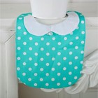 Magbaby Newborn Baby Girl Teal Polka Dot Cotton Handmade Bib   Headband Set 