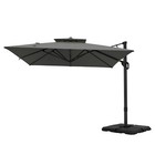 9 X12 Ft Outdoor Umbrella Market Umbrella Carbon Steel Patio Umbrella W base