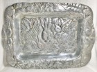 Vintage Arthur Court 1990 Large Aluminum Bunny Rabbits Decorative Art Tray Rare 