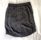 Anthropologie Black  Drawstring Skirt Xs Lyocell Cotton Pockets Nwt