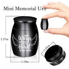 Small Cremation Keepsake Urns For Human Ashes - Set Of 4 - Beautiful 4pcs Black