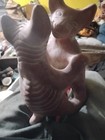 Vintage Mexican Pottery Dancing Dogs Statue  12  Colima Style Folk Art