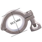 Govalve Sanitary Stainless Steel Tri-clamp 1 5  Tri Clamp  2 Pack   Metallic
