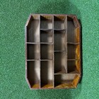 Vintage Octagon Wood Curio Wall Cabinet Shadowbox Display