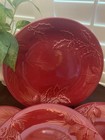 Set Of 4 Lenox Rustic Berry  red  Dinner Plates 11 1 2  Holiday Christmas