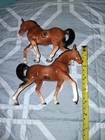 2 Ceramic Horse Fugures Made In Japan Vintage Figurines