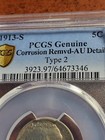 1913 S Buffalo Nickel  Type 2  Key Date  Pcgs Au Detail     Inv05    G500