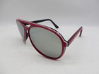 Vintage 1980s Mirrored Aviator Style Sunglasses  Small  Red  White  Blue  Taiwan