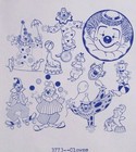 Vtg Aunt Martha s 3773 Clowns Circus Animals Embroidery Transfer Pattern Uncut