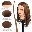Real Human Hair Mannequin Head For Hairstyling  Curling   Cosmetology Practice