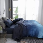 Hyprest Duvet Cover Queen Size  3 Pcs Star Moon Galaxy Patterned Duvet Cover    