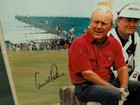 Arnold Palmer Autographed 1995 Framed Photo Featuring Nicklaus  Floyd    Watson