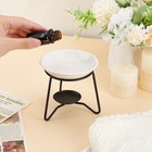 1set Ceramic   Iron Tealight Candle Holder Oil Burner Essential Oil Incense