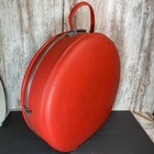 Vintage American Tourister Tiara Hat Box Red Round 20    Suitcase Luggage